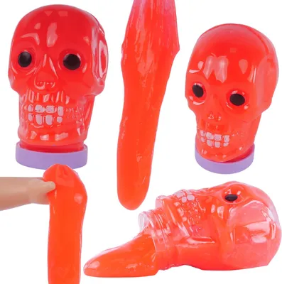 Zdjęcie produktu dla Glutek Slime Czaszka 100 ml - Rozciągliwa masa do zabawy