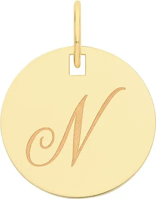 Produktbild von Wunderschöner 9 Karat (375) Gold Buchstaben / Initiale Damen - Anhänger - 17mm*15mm; TRS35323LTN