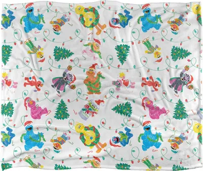 Produktbild von Sesame Street - Lichterkette Decke, Seidig, Supersoft TV24285 (Einheitsgröße) (Bunt)