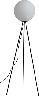 Produktbild von Lucande Stehleuchte Kestralia, weiß, Glas, Ø 35 cm, E27