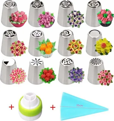 Produktbild von Russischer Paspelmund，12x Russische Spritztüllen