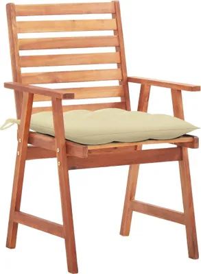 Productafbeelding van vidaXL Tuinstoelen, 2 stuks met kussens, massief acaciahout