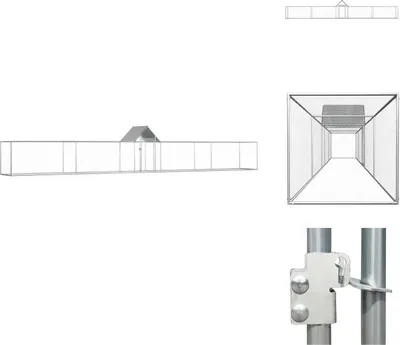 Image de vidaXL Poulailler 9x1x1,5 m Acier galvanisé - Habitats & Enclos pour petits animaux