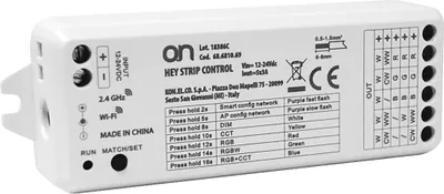 Immagine prodotto di HeySmart Controllore intelligente WiFi per strisce LED, 4 zone, per strisce LED da 12 V, RGB, RGBW, CCT, Dimmer,