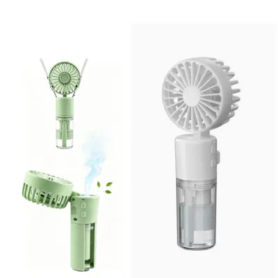 Produktbild von Handventilator mit Wasserkühlung,Tragbarer Mini Ventilator,Taschenventilator Mit 4 Geschwindigkeitsstufen,Faltbarer USB-Ventilator für Outdoor Weiß