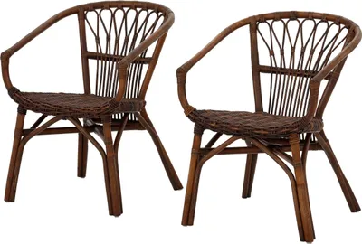 Produktbild von Kello | Esszimmerstühle 2er Set aus Rattan Braun
