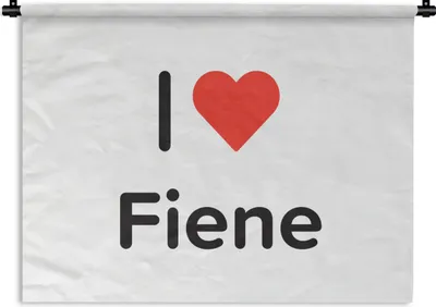 Produktbild von MuchoWow® Wandteppich Wandbehang Ich liebe - Fiene - Mädchen 60x45 cm Tapisserie Dekoration Wandtuch - Das Schlafzimmer