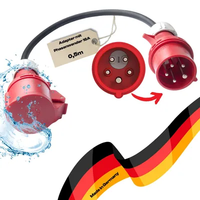 Produktbild von CEE Phasenwendeset Adapterleitung 16A 5G1,5 H07RN-F 0,5m