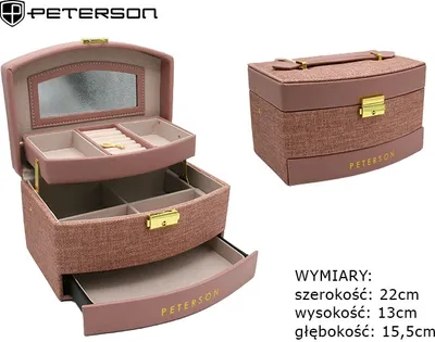Zdjęcie produktu dla Peterson Pudełko na biżuterię Hirkoar różowy Jeden rozmiar