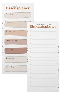 Produktbild von Essensplaner Woche mit Einkaufsliste DIN lang Block 50 Blatt