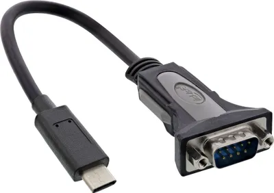 Produktbild von InLine® USB zu Seriell Adapterkabel, Stecker C an 9pol Sub D Stecker, 0,3m