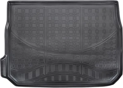 Image de Tapis De Coffre en Caoutchouc TPE Pour Peugeot 2008 2013-2018 4pcs, Bord Haut, Noir, Antidérapant, Toutes Saisons