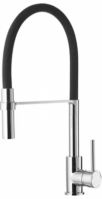 Produktbild von Alveus Armaturen - Spültischarmatur mit flexiblem Arm, verchromt/schwarz 1129024
