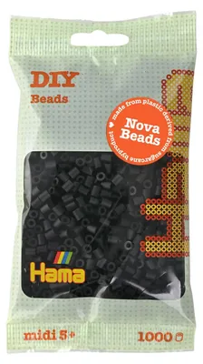 Image de Hama perles à repasser 190-18 Hama perles à repassermidi, noir, en sachet