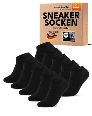 Produktbild von Sneaker Socken Herren Damen Baumwolle - 70102T Schwarz 43-46 10 Paar