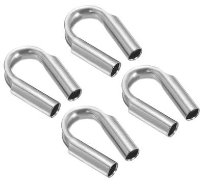 Drahtseil-Vorlegekauschen 8 mm, 4 Stück, Edelstahl 304, Silber