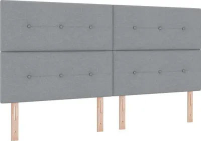 Immagine prodotto di vidaXL Testiera LED con strisce luminose LED grigio chiaro 200 cm poliestere