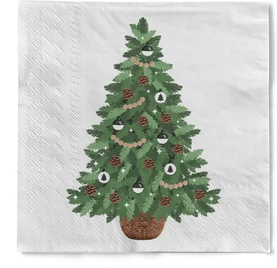 Produktbild von HAPPY PAPER Serviette "Ocebo" (Tannenbaum) aus Tissue 33 x 33 cm, 20 Stück