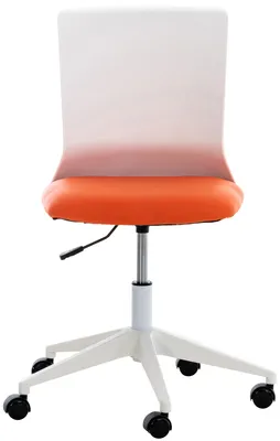 Zdjęcie produktu dla Krzesło biurowe CLP Apolda, ergonomiczne, pomarańczowe, obicie: sztuczna skóra