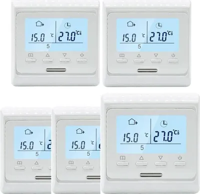 Produktbild von 5X Wassererwärmung Fußbodenheizung LCD-Display Digital Thermostat, woechentlich programmierbarer Raumthermostate Kindersicherung Intelligenter Wandthermostat
