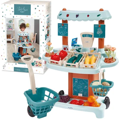 Obrázok produktu pre Ecoiffier Stánok Supermarket Obchod s ovocím a zeleninou Vert Azur + 41 Akc.