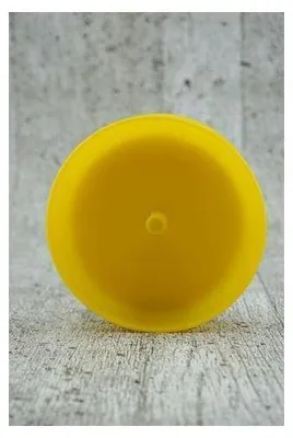 Produktbild von Spielkartenhalter aus Kunststoff in Gelb mit Stoffbeutel