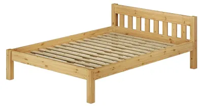 Produktbild von Doppelbett Kingsize 180x200 aus Massivholz Kiefer Natur Futonbett mit Rollrost