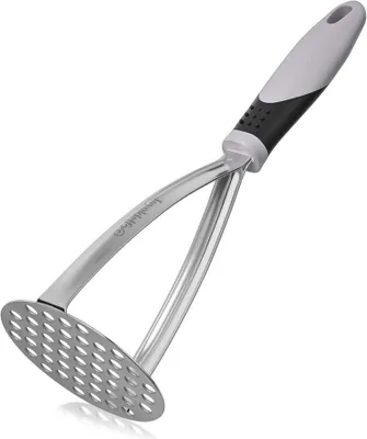 Produktbild von Edelstahl Kartoffelstampfer für Kartoffelbrei und Gemüsestampfer