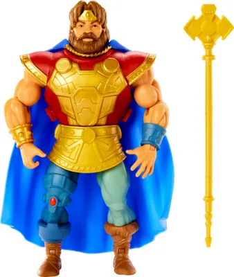 Produktbild von Masters of the Universe Young Randor Origins Actionfigur, 16 bewegliche Gelenke, inkl. Mini-Comic-Heft, Verpackung im Retrostil, ca. 14 cm, 100 mm B, 40 mm T, 150 mm H, Kunststoff, Mehrfarbig, zum Sammeln & Spielen, ab 6 Jahren.