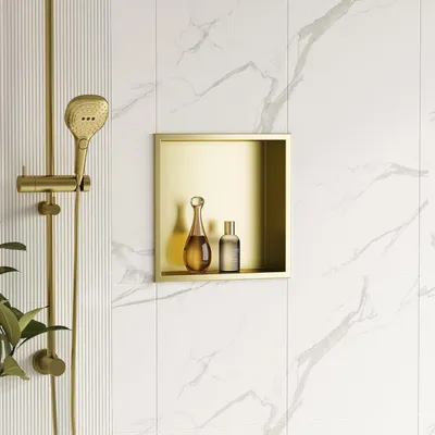 Produktbild von Edelstahl Dusche 30x30cm Gold Badzimmer