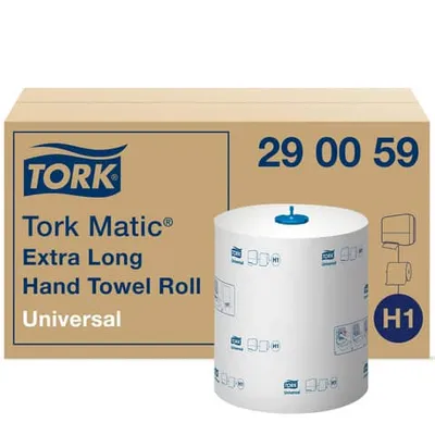 Zdjęcie produktu dla 6x Tork ręcznik w roli Matic H1 290059 280m 1-warstwowy biały