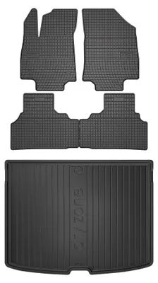 Produktbild von Gummimatten + Kofferraumwanne für Kia EV3 2024- (SUV/Crossover, oberer Ladeboden) – Schwarz, passgenau – Wielganizator SolidPRO