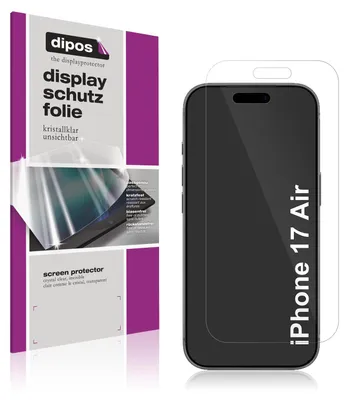 A product shot of a screen protector packaging next to a smartphone with a screen protector applied.