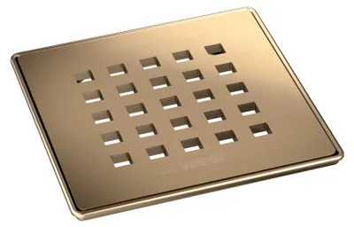 Image de Grille wedi d’écoulement carrée 5.1 pour écoulement en un point, or rose métallique 676800133