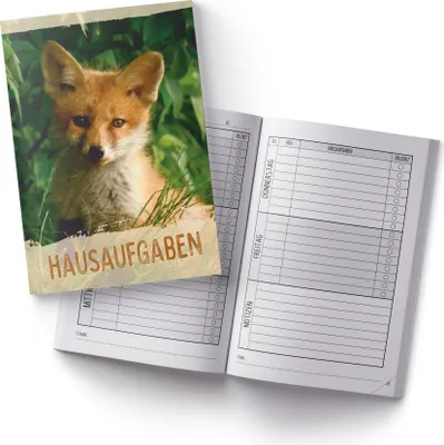 Produktbild von itenga Hausaufgabenheft Fuchs (Motiv 25) DIN A5, 96 Seiten