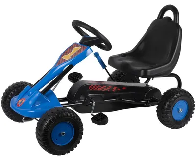 Image de Karting pour enfants Eddy Toys - Voiture à pédales avec toboggan intégré - Propulsion par pédales - Frein à main et châssis en métal robuste