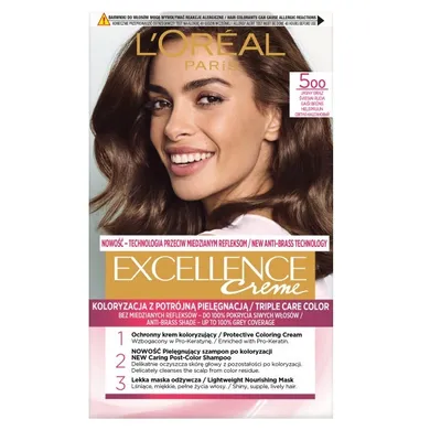 Produktbild von L'Oreal Paris Excellence Creme Haarfarbe 500 Hellbraun