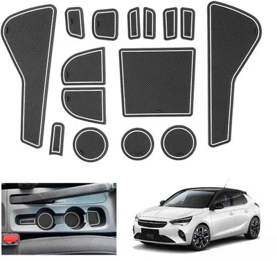 Produktbild von Automaat- en EV-vrije Middenconsolematten, Wit, Rubberen Antislipmatten
