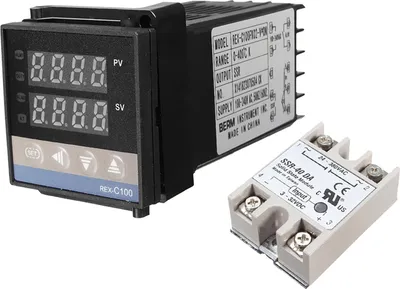 Obrázok produktu pre OPPWONG AC regulátor, inteligentný AC regulátor Temp regulátor s vysokou presnosťou merania Rex-C100 SSR pre rôzne jednofázové polovodičové reléové aplikácie