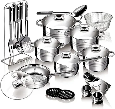 Productafbeelding van BLAUMANN 27-delig jumbo kookgerei set, roestvrij staal, Gourmet Line