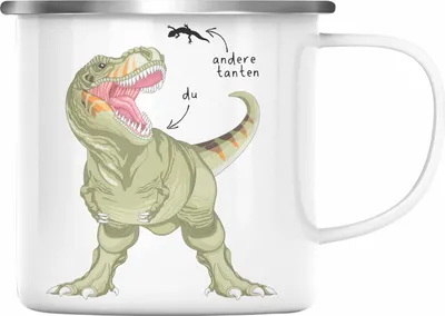 Produktbild von Trendation - Andere Tanten Du Emaille Tasse Geschenk für Beste Tante Emaille Emaille Tasse Geschenkidee Tante Geburtstag Lustig (Silber)
