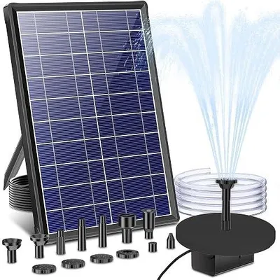 Zdjęcie produktu dla Fontanna solarna do ogrodu pompa wodna na zewnątrz 6 dysz DIY