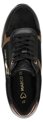 Produktbild von MARCO TOZZI Damen Sneaker aus Leder mit Keilsohle 2-23719-47, Größe:38 EU, Farbe:Schwarz