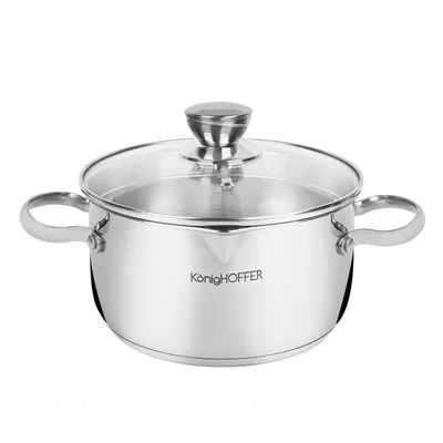 Produktbild von Topf 3 l INDUKTION Kochtopf Edelstahl Suppentopf mit Deckel KONIGHOFFER ATURO