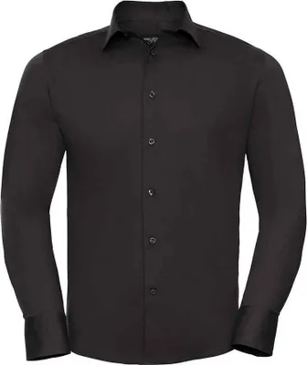 Image de Russell Collection - Chemise pour homme à manches longues LT3683 (4XL) (noir)