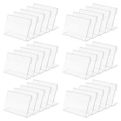 30 Acryl-Etikettenschoner, 9x6 cm, L-förmig, transparent