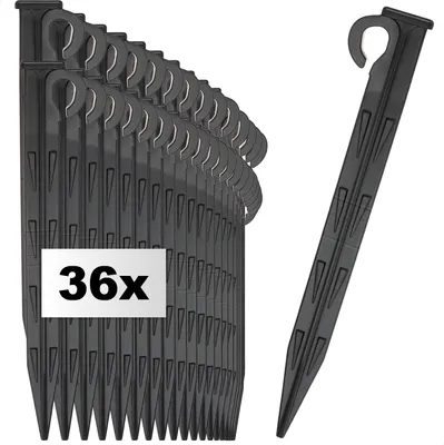 Produktbild von com-four® 36x Erdnagel aus Kunststoff - UV-beständiger Bodenanker