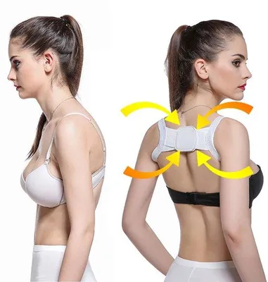 Produktbild von Halsstütze für Frauen – verstelbares orthopädisches Gerüst zur Linderung von Hals- und Schulterbeschwerden – für Nacken, Schultern und Schulterblatt (weiß)