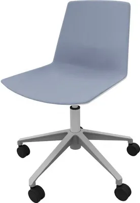 Produktbild von Quadrifoglio Besucherstuhl Clue OCLUEA01 BA B01/014 blau, weiß Stoff, 1 St.