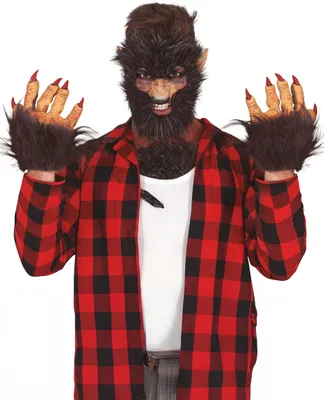 Produktbild von Werwolf Handschuhe mit Fell für Erwachsene - Einheitsgröße